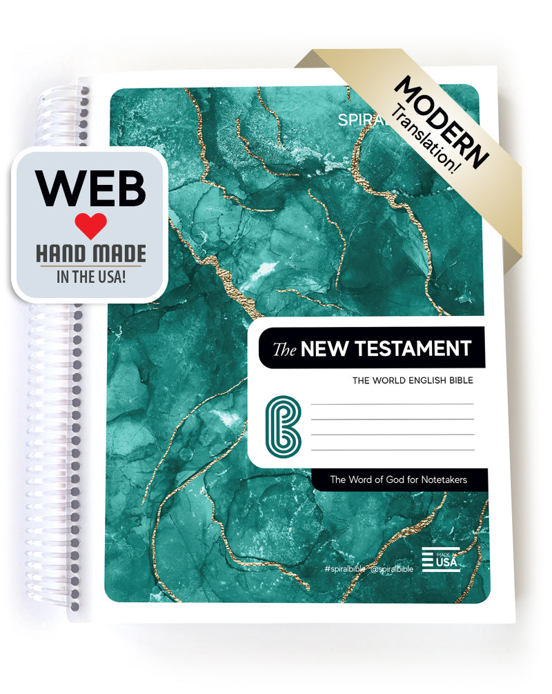 Spiral Bible™ - WEB - New Testament - Green Marble